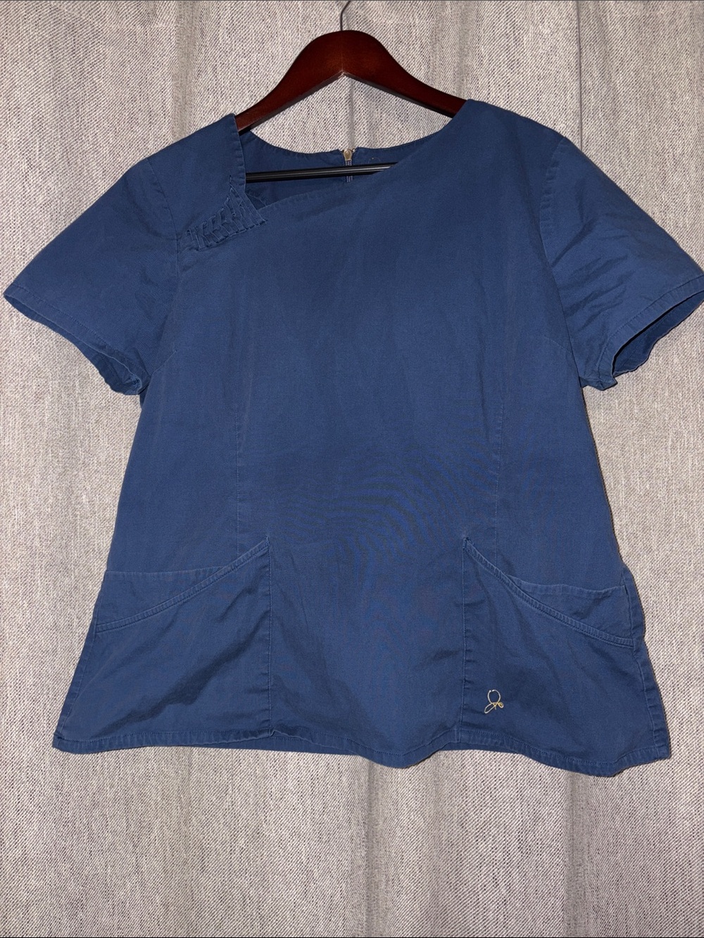 Jaanuu estate Navy Blue Women's Scrub Top legacy style J96014